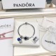 Pandora Sterling Silver Bangle Blue Silver 20082738