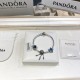 Pandora Sterling Silver Bangle Blue Silver 20082745