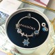 Pandora Sterling Silver Bangle Blue Silver 20082784