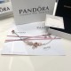 Pandora Sterling Silver Bangle Pink Gold 20082735