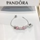 Pandora Sterling Silver Bangle Pink Silver 20082741