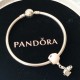 Pandora Sterling Silver Bangle Pink Silver 20082783