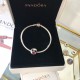 Pandora Sterling Silver Bangle Silver Red 20082785