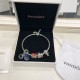 Pandora Bangle Sterling Silver Blue Red 20082706