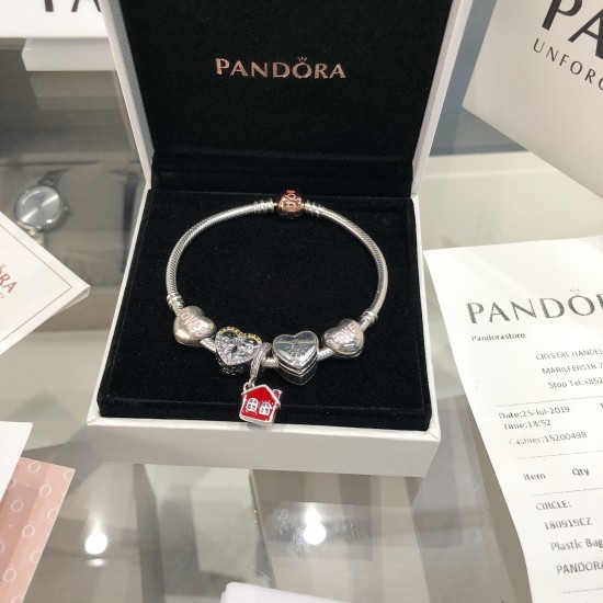 Pandora Bangle Sterling Silver Red 20082715