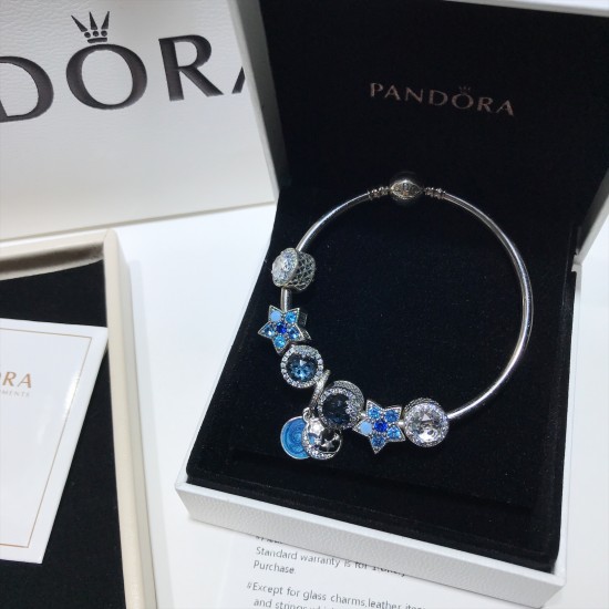 Pandora Bright Stars Bangle Sterling Silver