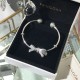 Pandora Gorgeous Bow Bangle Sterling Silver 797241CZ