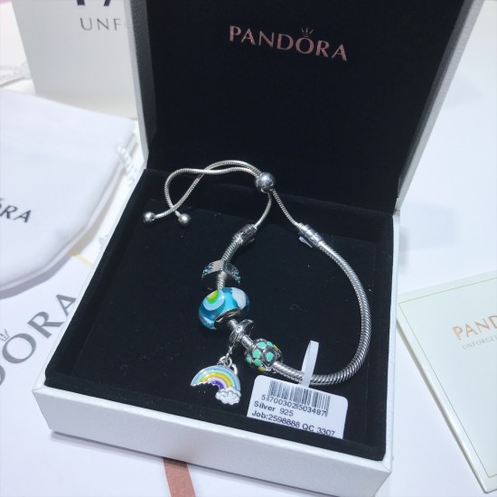 Pandora Neon Symphony Bangle Sterling Silver