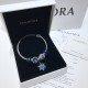 Pandora Snowflake Blue Dream Bangle Sterling Silver