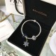 Pandora Snowflakes Cat Eye Bangle Sterling Silver