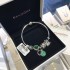 Pandora Sterling Silver Bangle Green Silver 20082762