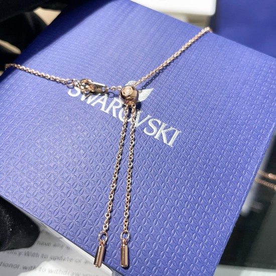 Swarovski Alea Pendant 5649784 Red Rose Gold Tone Necklace