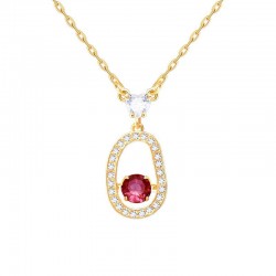 Swarovski Cariti Pendant 5634709 Red Gold Necklace L36cm