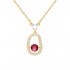 Swarovski Cariti Pendant 5634709 Red Gold Necklace L36cm