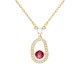 Swarovski Cariti Pendant 5634709 Red Gold Necklace L36cm