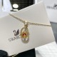 Swarovski Cariti Pendant 5634709 Red Gold Necklace L36cm