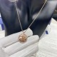 Swarovski Connexus Medallion 5615190 Rose Silver Necklace