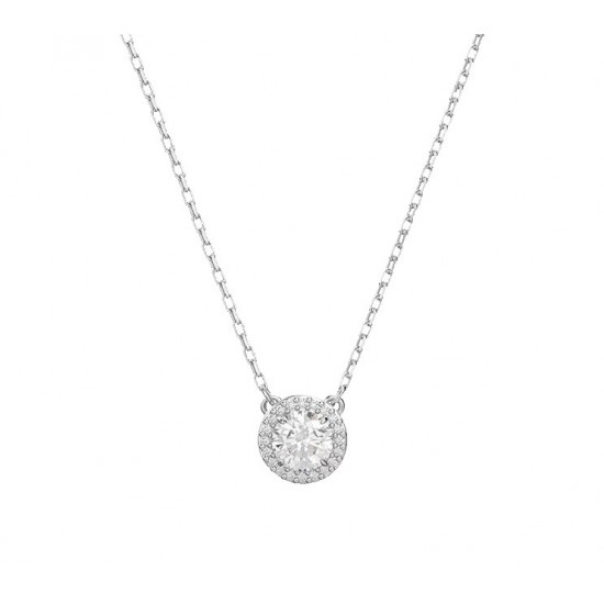 Swarovski Constella Pendant 5636264 Round Cut White Silver Necklace