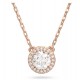 Swarovski Constella Pendant 5636272 Round Cut White Rose Gold Necklace