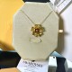 Swarovski Florere Pendant 5650570 Flower Yellow Gold Tone Plated Necklace