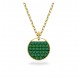 Swarovski Ginger Pendant 5642939 Green Gold Tone Necklace