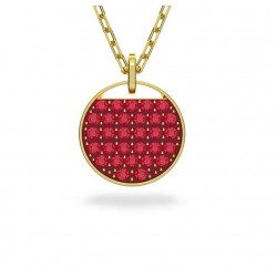 Swarovski Ginger Pendant 5642941 Red Gold Tone Necklace