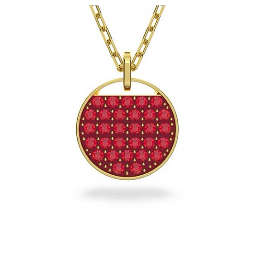 Swarovski Ginger Pendant 5642941 Red Gold Tone Necklace