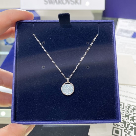 Swarovski Ginger Pendant 5642957 Ltblue Silver Necklace