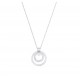 Swarovski Hollow Pendant 5349345 Round Shape Silver Necklace