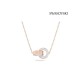 Swarovski Hollow Pendant Interlocking Loop 5636496 Rose Gold Necklace L75cm