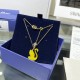 Swarovski Iconic Swan Pendant 5647553 Medium Yellow Necklace