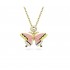 Swarovski Idyllia Pendant 5658857 Butterfly Multicolored Gold Tone Plated Necklace