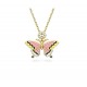 Swarovski Idyllia Pendant 5658857 Butterfly Multicolored Gold Tone Plated Necklace