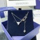 Swarovski Ortyx Pendant 5642983 Triangle Cut White Rhodium Plated Necklace