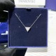 Swarovski Ortyx Pendant 5642983 Triangle Cut White Rhodium Plated Necklace