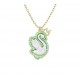 Swarovski Pop Swan Pendant 5649198 Swan Green Gold Tone Plated Necklace