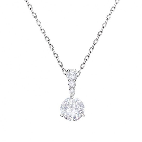 Swarovski Solitaire Pendant 5472635 Round Cut White Necklace