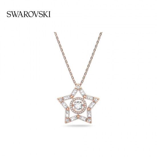 Swarovski Stella Pendant 5617766 White Rose Giovanna Engelbert Necklace