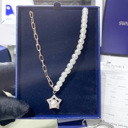 Swarovski Stella Pendant 5645381 White Rose Gold Necklace