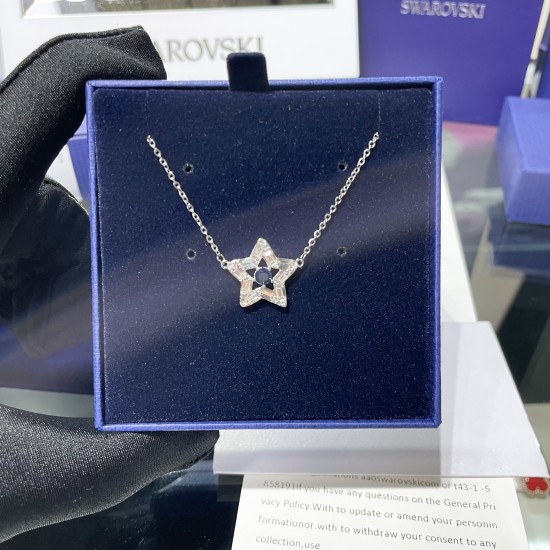 Swarovski Stella Pendant Mixed Cuts 5639186 Star Blue Necklace