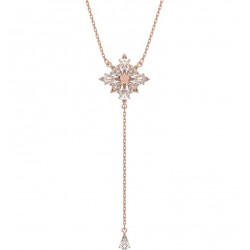 Swarovski Stella Y Pendant 5645383 Kite Cut Star White Rose Necklace