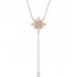 Swarovski Stella Y Pendant 5645383 Kite Cut Star White Rose Necklace