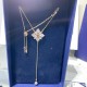 Swarovski Stella Y Pendant 5645383 Kite Cut Star White Rose Necklace