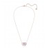 Swarovski Stone Pendant 5642884 Intertwined Circles Pink Rose Gold Necklace