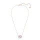 Swarovski Stone Pendant 5642884 Intertwined Circles Pink Rose Gold Necklace