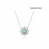 Swarovski Sunshine Pendant Mixed Cuts 5642963 Silver Green Necklace L35cm