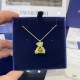 Swarovski Teddy Pendant 5642975 Gold Green Necklace L38cm