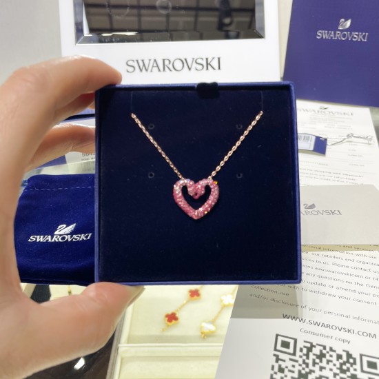 Swarovski Una Pendant 5640301 Rose Gold Necklace L42cm