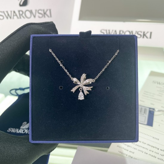 Swarovski Volta Pendant 5647583 Bow Small White Necklace L43cm