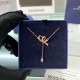 Swarovski Volta Y Pendant 5647569 Bow Pink Rose Necklace L43cm